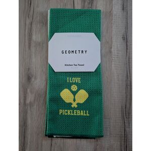 NEW Geometry "I Love Pickleball" Kitchen Tea towel (A8)